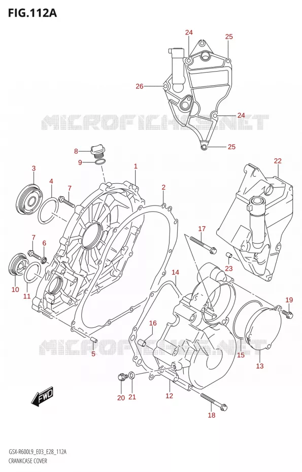CRANKCASE COVER Suzuki MOTO 600 GSX-R 2019  GSX-R600 L9 (E03,E28,E33)