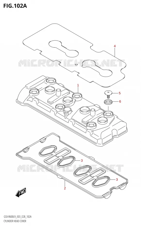 CYLINDER HEAD COVER Suzuki MOTO 600 GSX-R 2019  GSX-R600 L9 (E03,E28,E33)