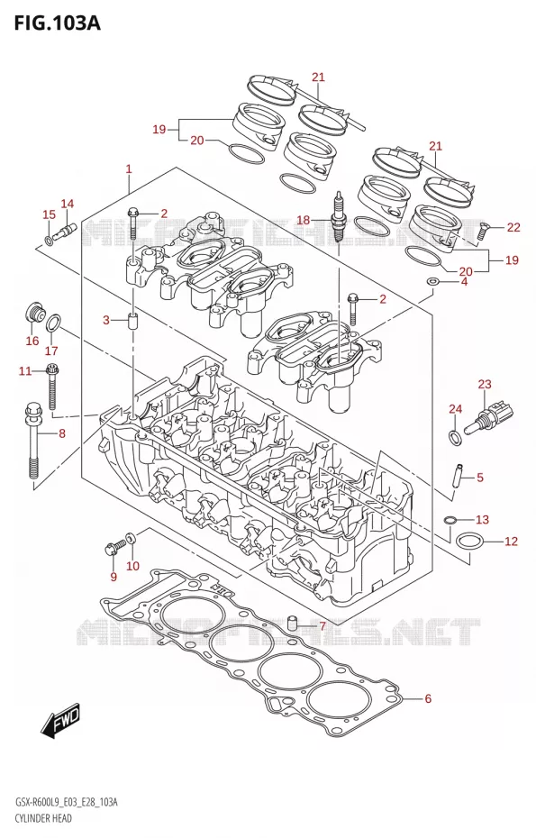 CYLINDER HEAD Suzuki MOTO 600 GSX-R 2019  GSX-R600 L9 (E03,E28,E33)