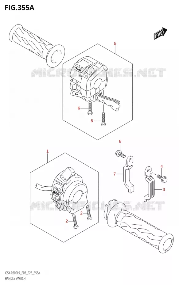 SWITCHES Suzuki MOTO 600 GSX-R 2019  GSX-R600 L9 (E03,E28,E33)