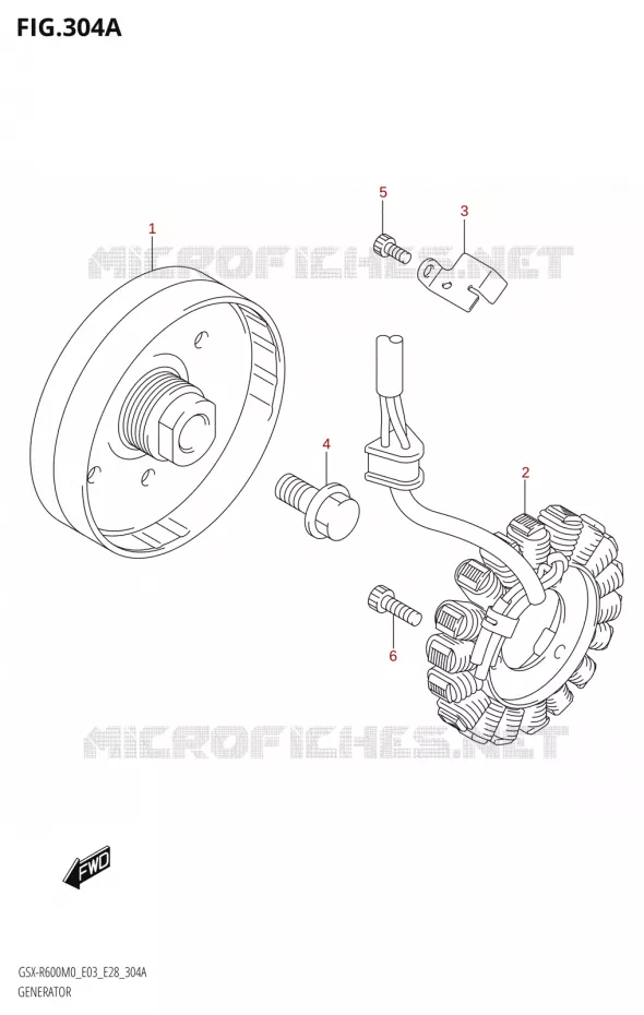 ALTERNATOR Suzuki MOTO 600 GSX-R 2020  GSX-R600 M0 (E03,E28,E33)