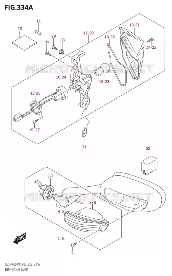 INDICATORS Suzuki MOTO 600 GSX-R 2020  GSX-R600 M0 (E03,E28,E33)