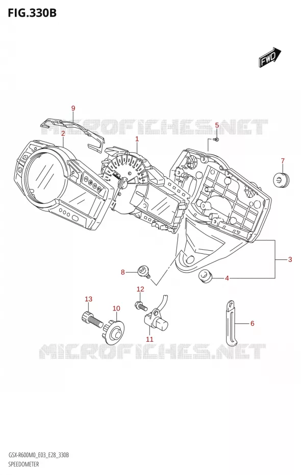 SPEEDOMETER (E03,E33) Suzuki MOTO 600 GSX-R 2020  GSX-R600 M0 (E03,E28,E33)