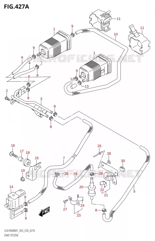 FUEL EVAP SYSTEM (E33) Suzuki MOTO 600 GSX-R 2021  GSX-R600 M1 (E03,E28,E33)