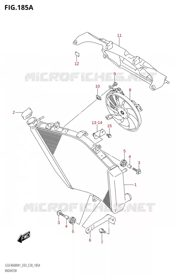 RADIATOR Suzuki MOTO 600 GSX-R 2021  GSX-R600 M1 (E03,E28,E33)