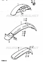 FRONT FENDER for Suzuki TS 125 1979