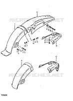 REAR FENDER for Suzuki TS-ER 250 1996