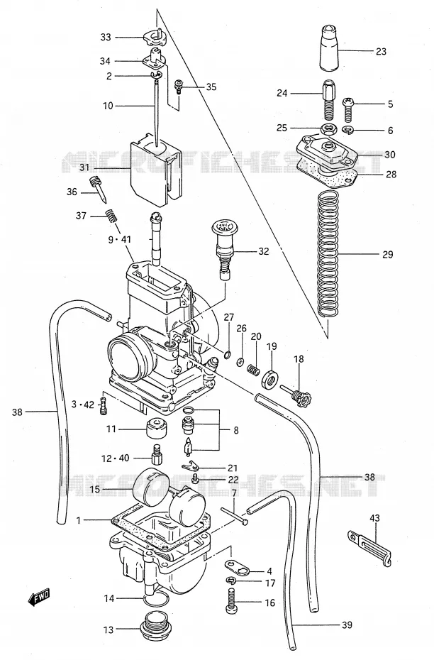 CARBURETOR (MODEL G/H/J) Suzuki MOTO 80 RM 1988  RM80J(E28)