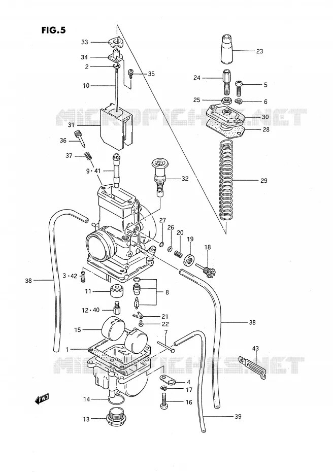 CARBURETOR (MODEL G/H/J) Suzuki MOTO 80 RM 1991  RM80XM(E2)