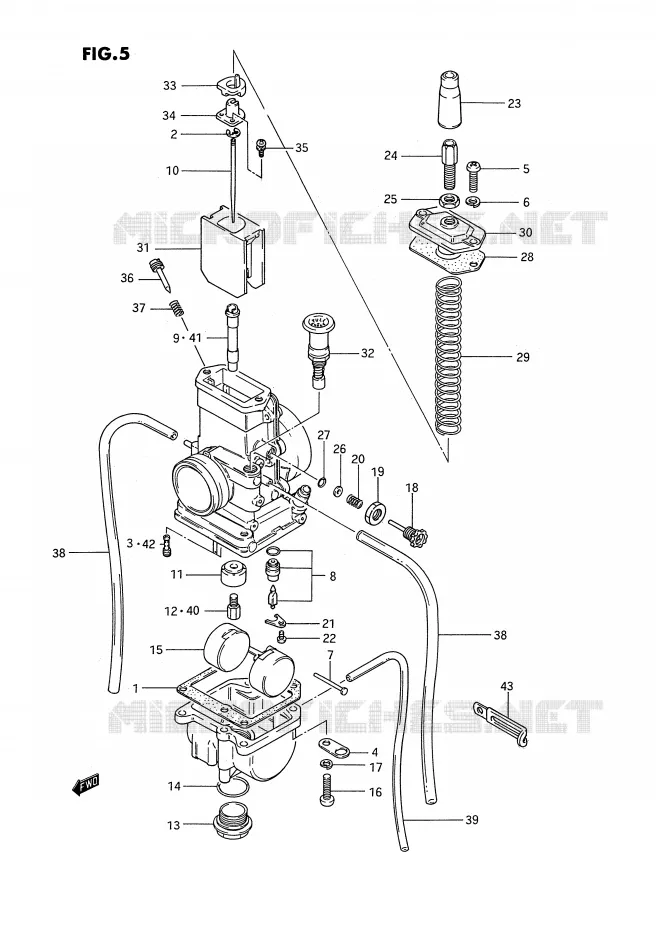 CARBURETOR (MODEL G/H/J) Suzuki MOTO 80 RM 1992  RM80N(E3)