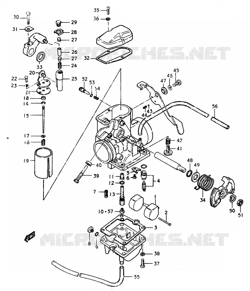 CARBURETOR Suzuki MOTO 370 SP 1978  SP370C(C/N)