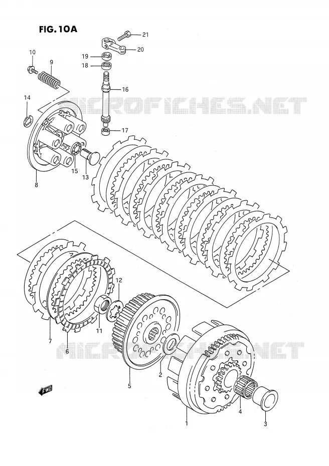 CLUTCH (MODEL N/P) Suzuki MOTO 250 RMX 1994  RMX250R(E3)
