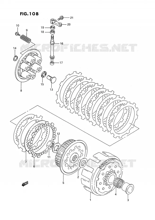 CLUTCH (MODEL R/S/T) Suzuki MOTO 250 RMX 1990  RMX250L(E3)