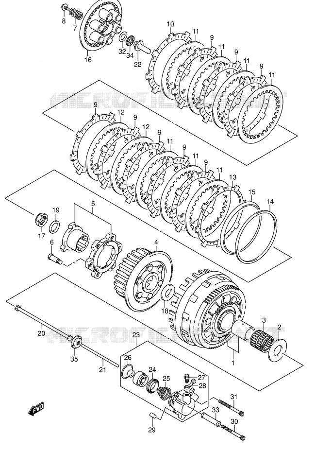 CLUTCH Suzuki MOTO 1000 SV 2003  SV1000S1K3(E2)