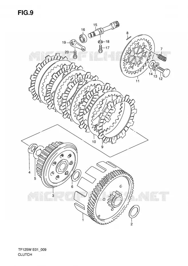 CLUTCH Suzuki MOTO 125 Autres-modeles 1999  TF125X(E1)