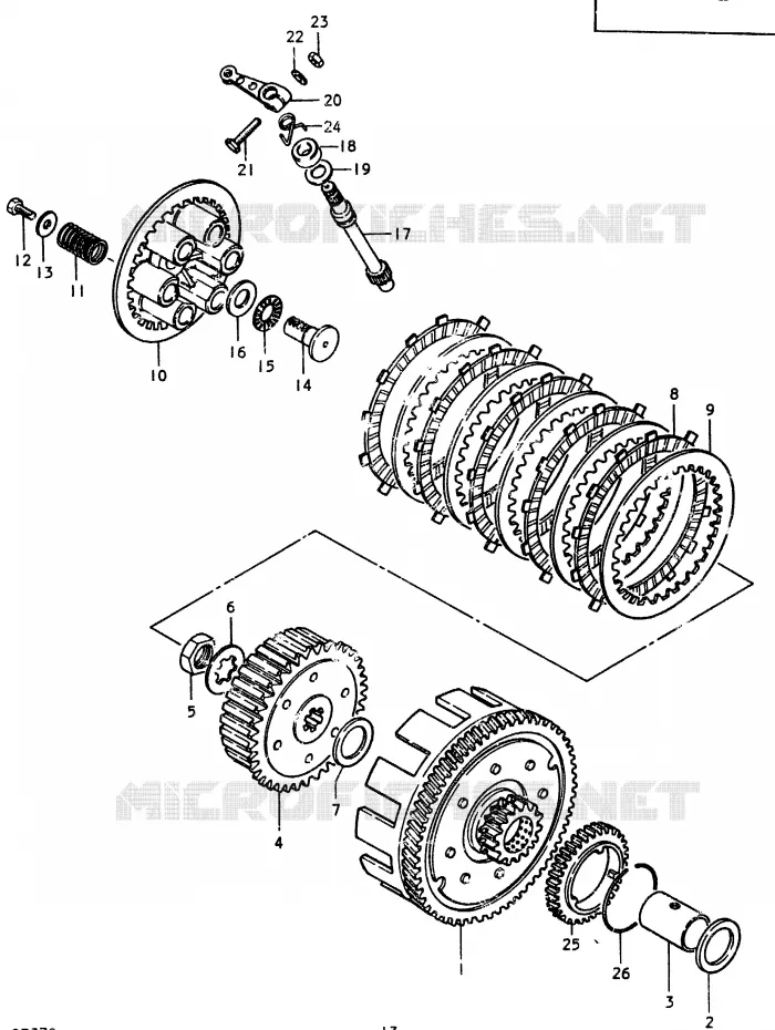 CLUTCH Suzuki MOTO 370 SP 1979  SP370N(C/N)