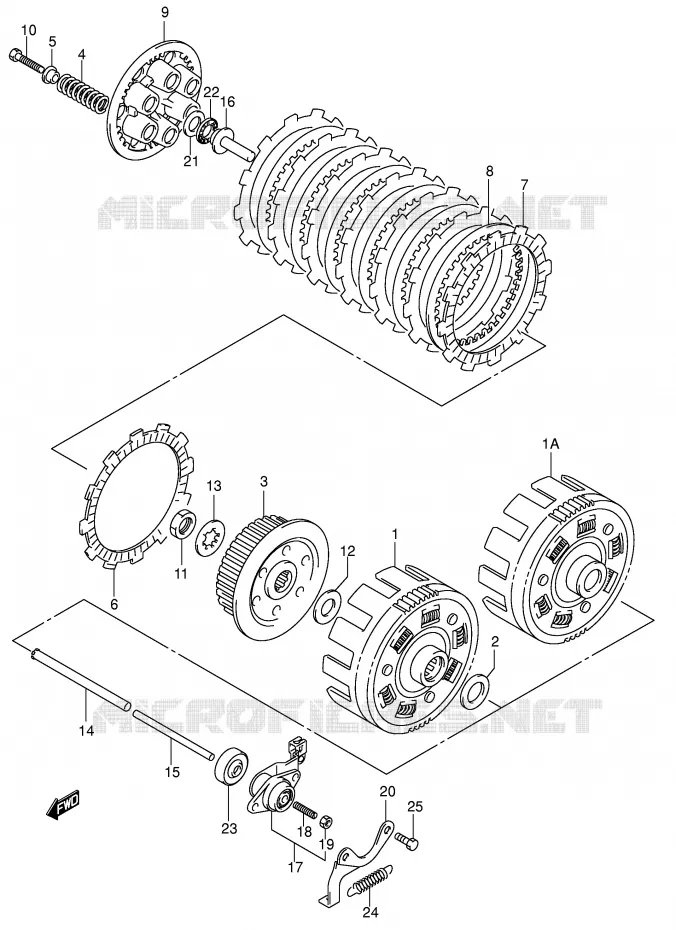 CLUTCH Suzuki MOTO 650 SV 2002  SV650K2(E2)