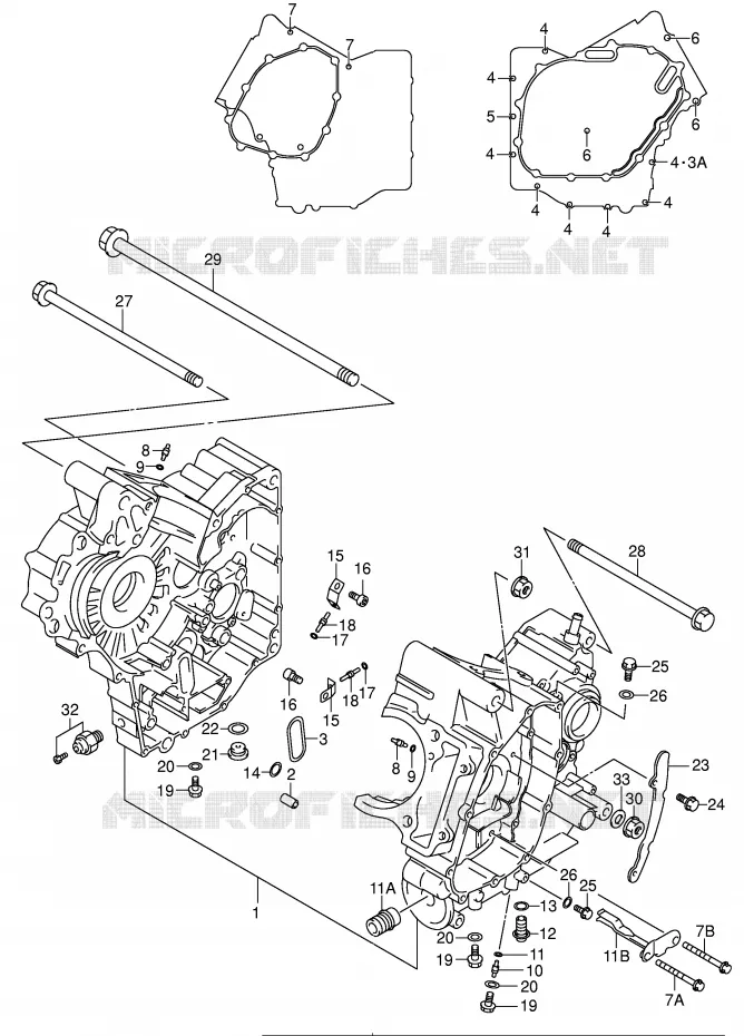 CRANKCASE (MODEL K1/K2) Suzuki MOTO 650 SV-S 2000  SV650SUY(E2)