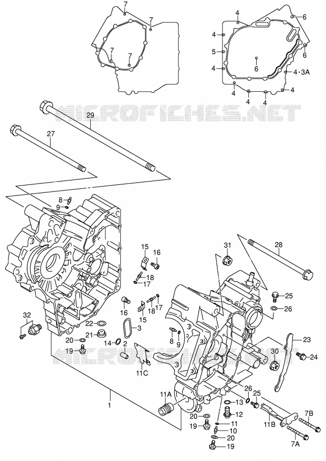 CRANKCASE (MODEL X/Y) Suzuki MOTO 650 SV 2002  SV650K2(E2)