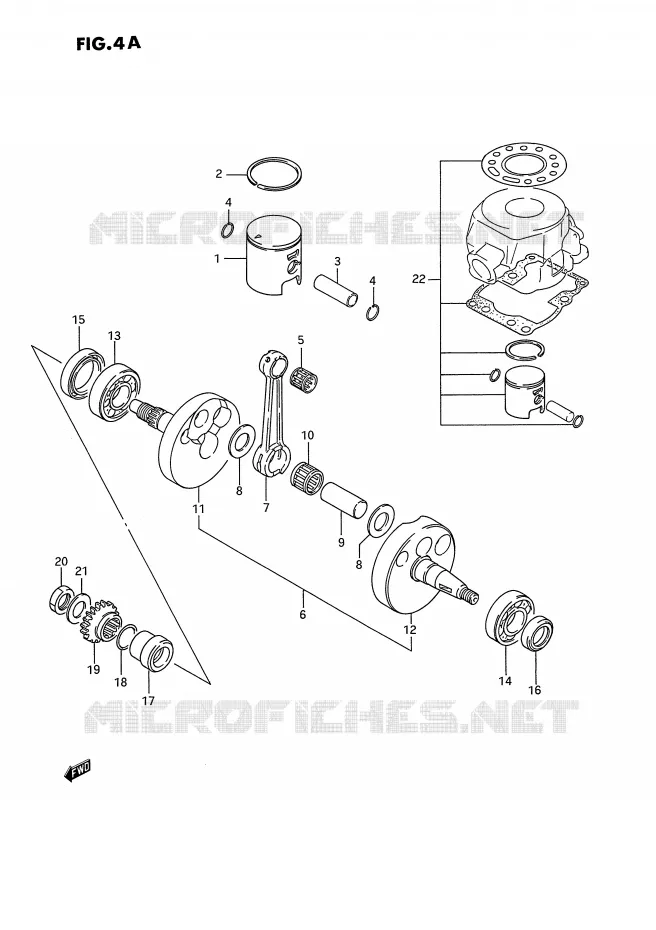 CRANKSHAFT (MODEL J) Suzuki MOTO 80 RM 1995  RM80S(E3)