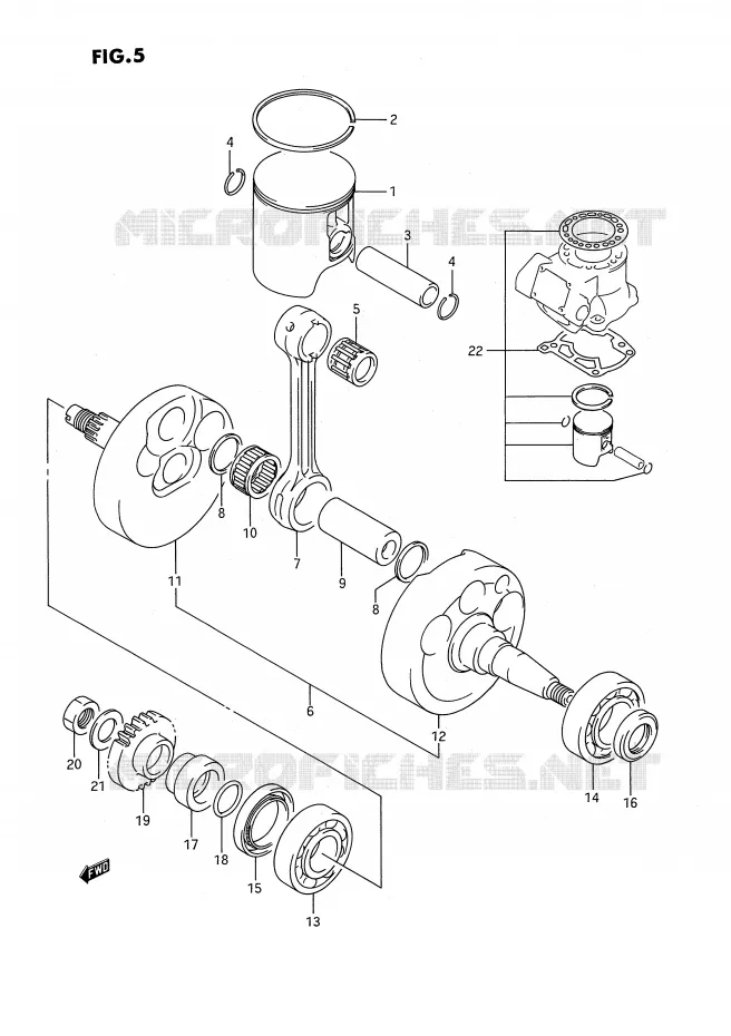CRANKSHAFT (MODEL K) Suzuki MOTO 250 RMX 1993  RMX250P(E3)