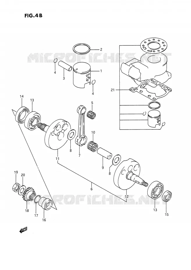 CRANKSHAFT (MODEL K) Suzuki MOTO 80 RM 1988  RM80J(E3)