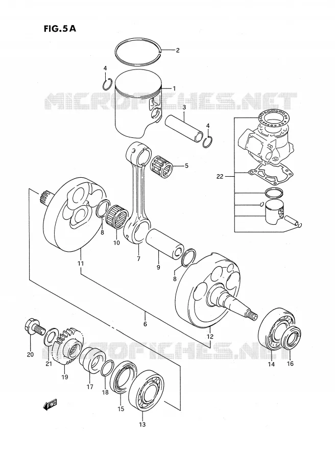 CRANKSHAFT (MODEL L/M/N) Suzuki MOTO 250 RMX 1993  RMX250P(E3)