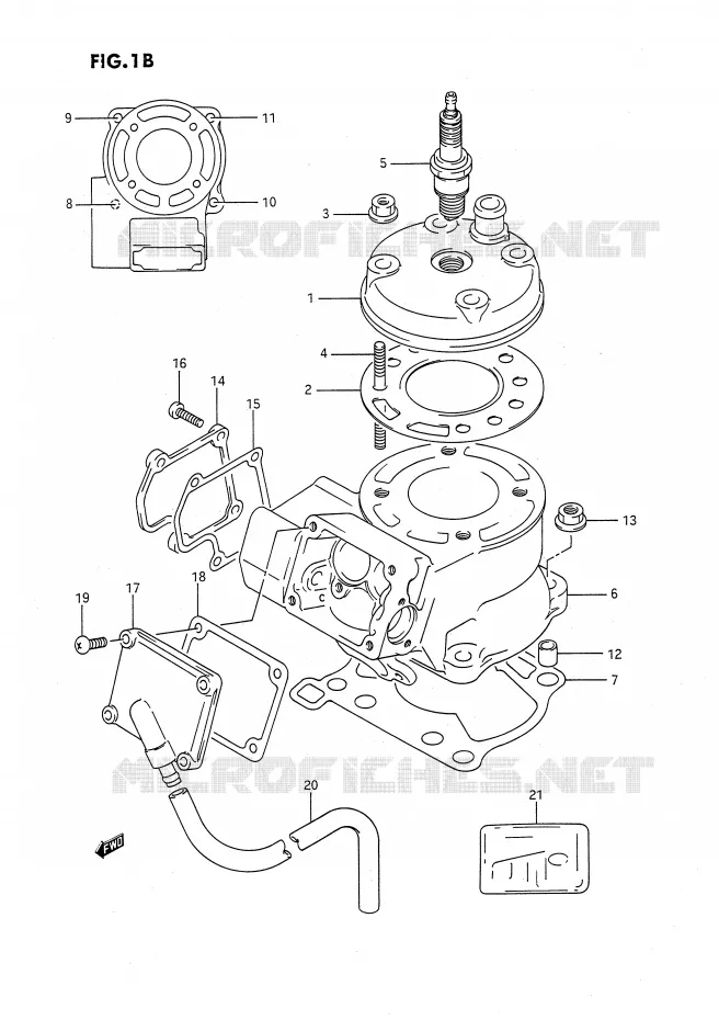 CYLINDER (MODEL L) Suzuki MOTO 80 RM 1994  RM80XR(E2)