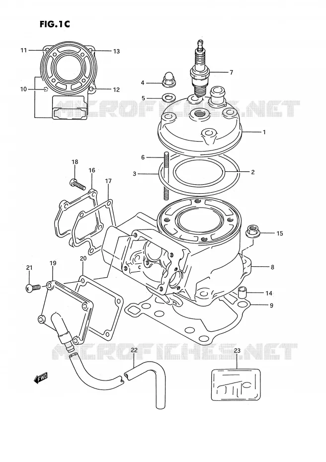 CYLINDER (MODEL M/N/P/R/S) Suzuki MOTO 80 RM 1989  RM80K(E3)
