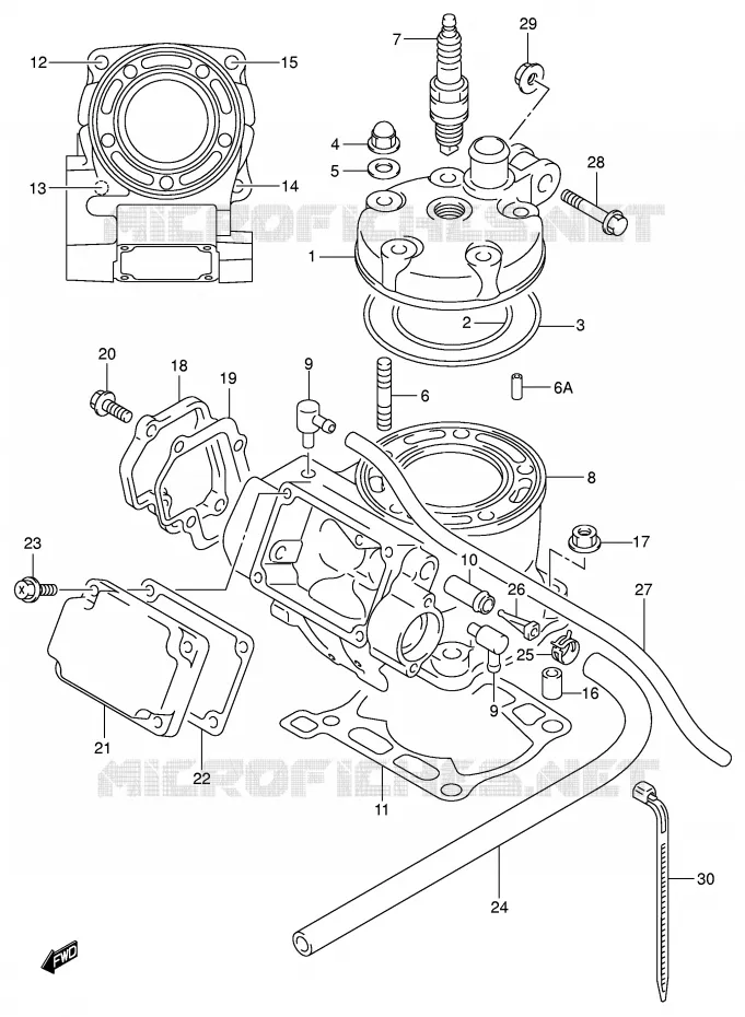 CYLINDER Suzuki MOTO 125 RM 2003  RM125K3