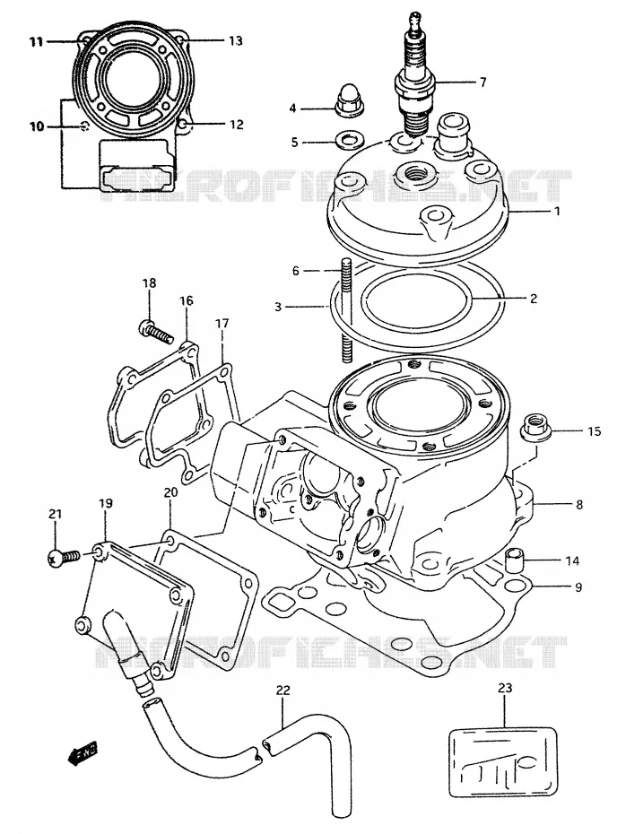 CYLINDER Suzuki MOTO 80 RM 1996  RM80T(T/V)