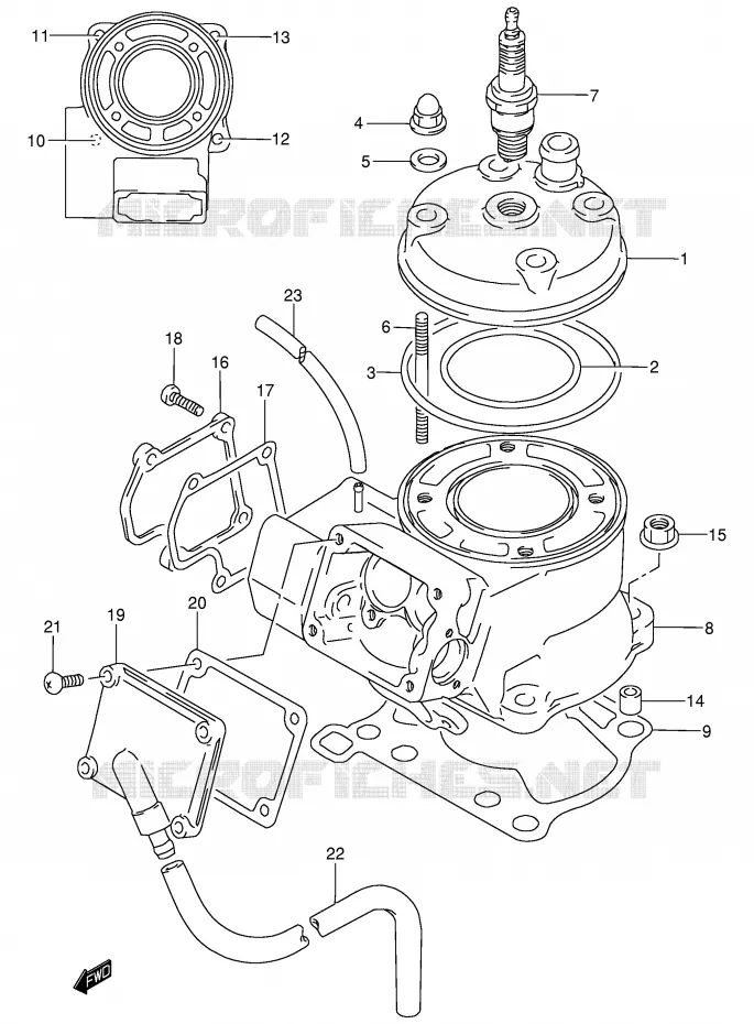 CYLINDER Suzuki MOTO 85 RM 2005  RM85K5(P3/P28)