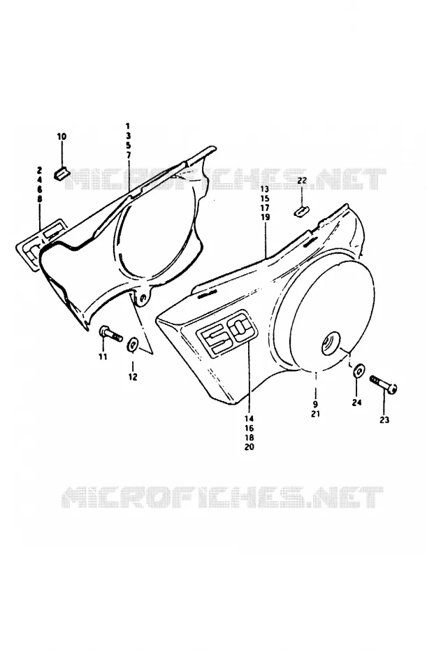 FAIRING (MODEL D) Suzuki MOTO 50 TS-ER 1982  TS50ERKZ(Z/D)