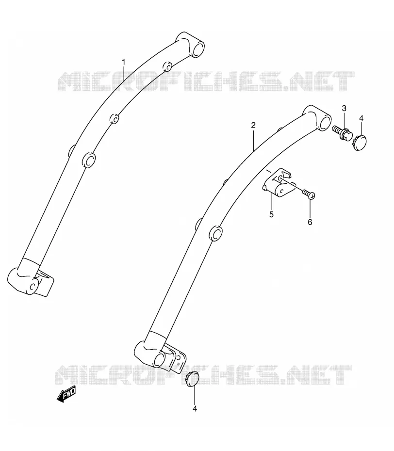 FRAME HANDLE GRIP (MODEL K5) Suzuki MOTO 800 INTRUDER 2003  VS800GLK3(E3/E28)