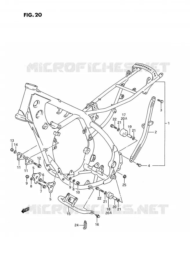 FRAME (MODEL K/L/M/N) Suzuki MOTO 250 RMX 1990  RMX250L(E3)