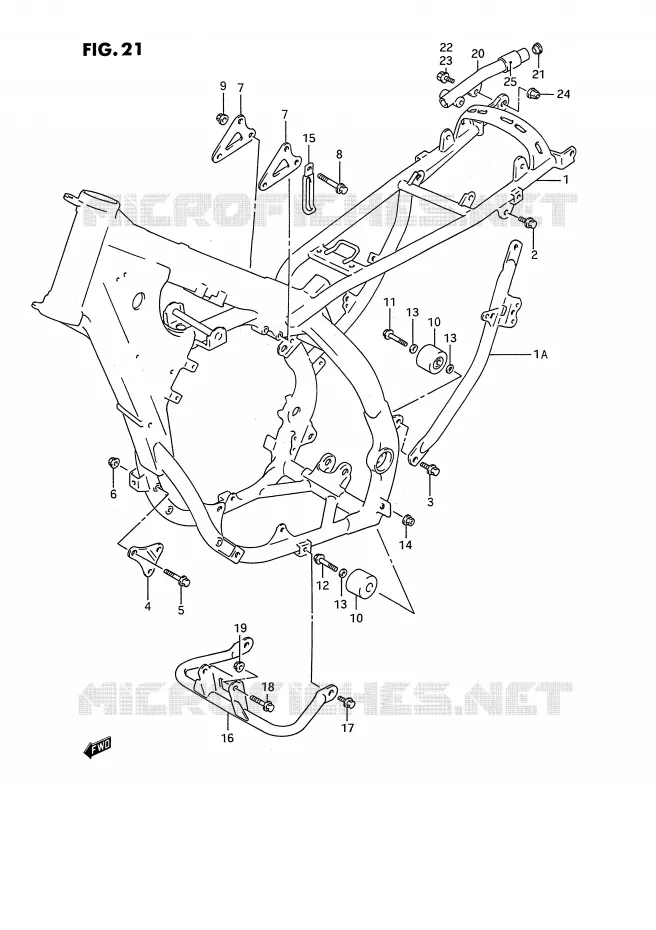 FRAME Suzuki MOTO 250 RMX 1993  RMX250RP(E1)