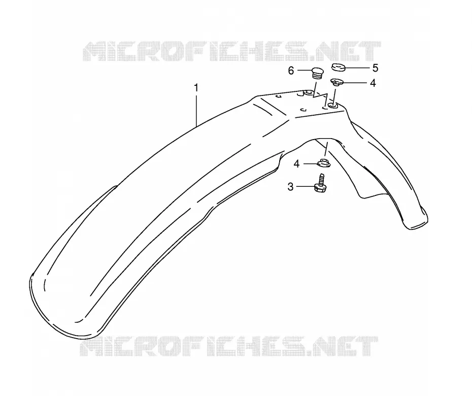 FRONT FENDER (MODEL N/R P9) Suzuki MOTO 125 TS-ER 1994  TS125ERR(E1)