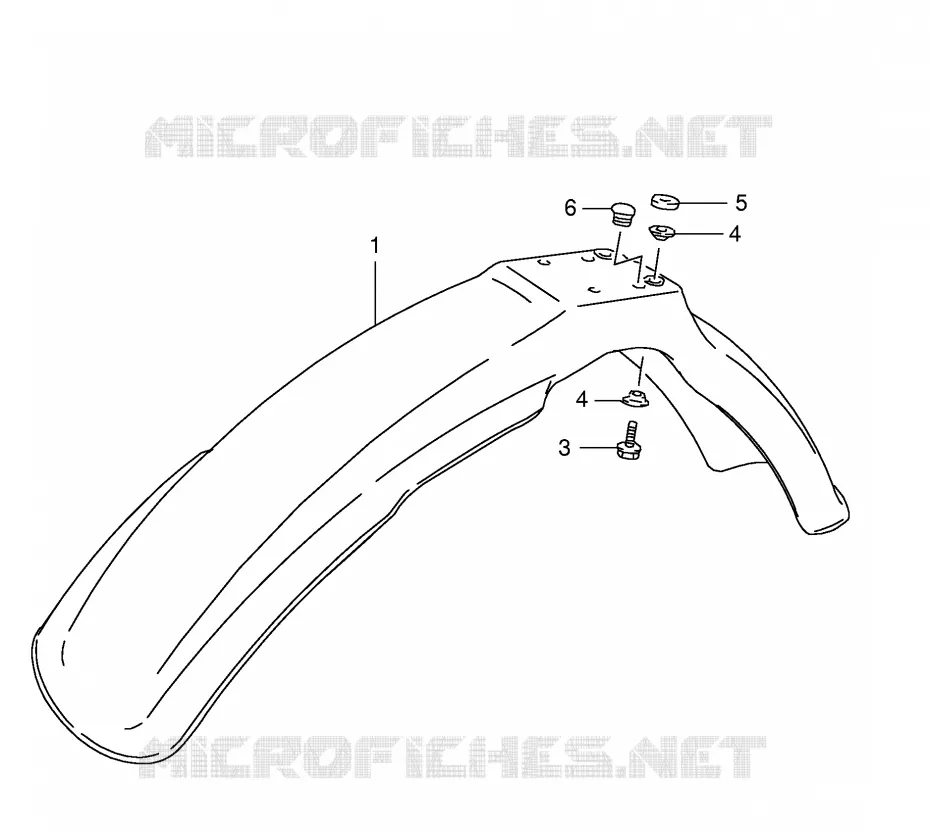 FRONT FENDER (MODEL R P31) Suzuki MOTO 125 TS-ER 1982  TS125ERZ(E1)