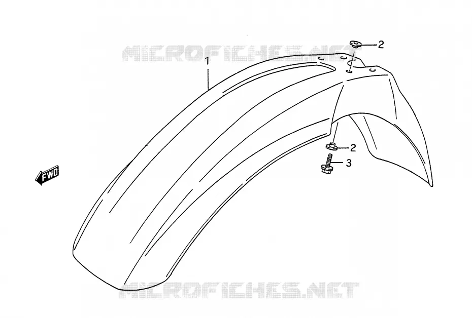 FRONT FENDER Suzuki MOTO 200 TS-R 1993  TS200RP(E28)