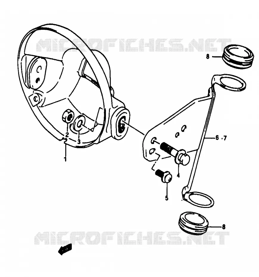 HEADLAMP HOUSING Suzuki MOTO 50 Autres-modeles 1991  TV50M(M/R)