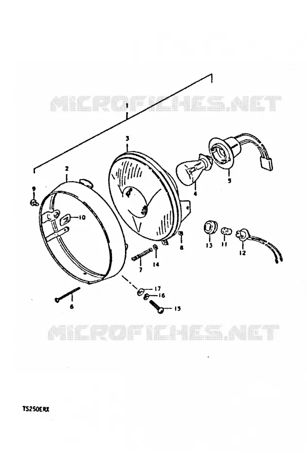 HEADLIGHT (E2) Suzuki MOTO 250 TS-ER 1996  TS250ERT(T/X)