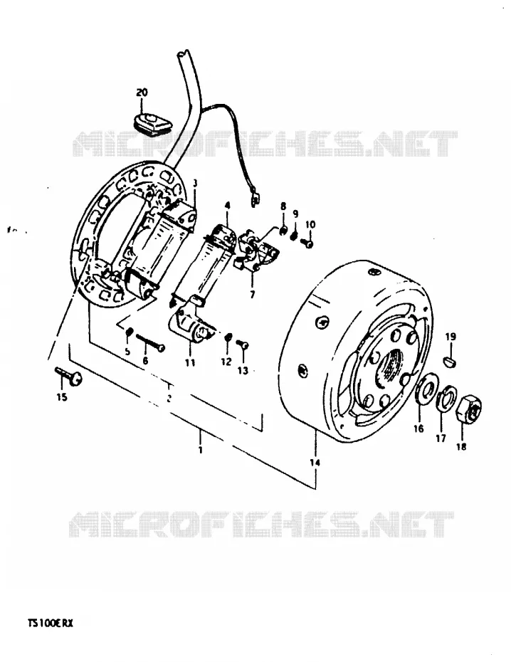 IGNITION (TS100ERT) Suzuki MOTO 100 TS-ER 1996  TS100ERT(T/X)