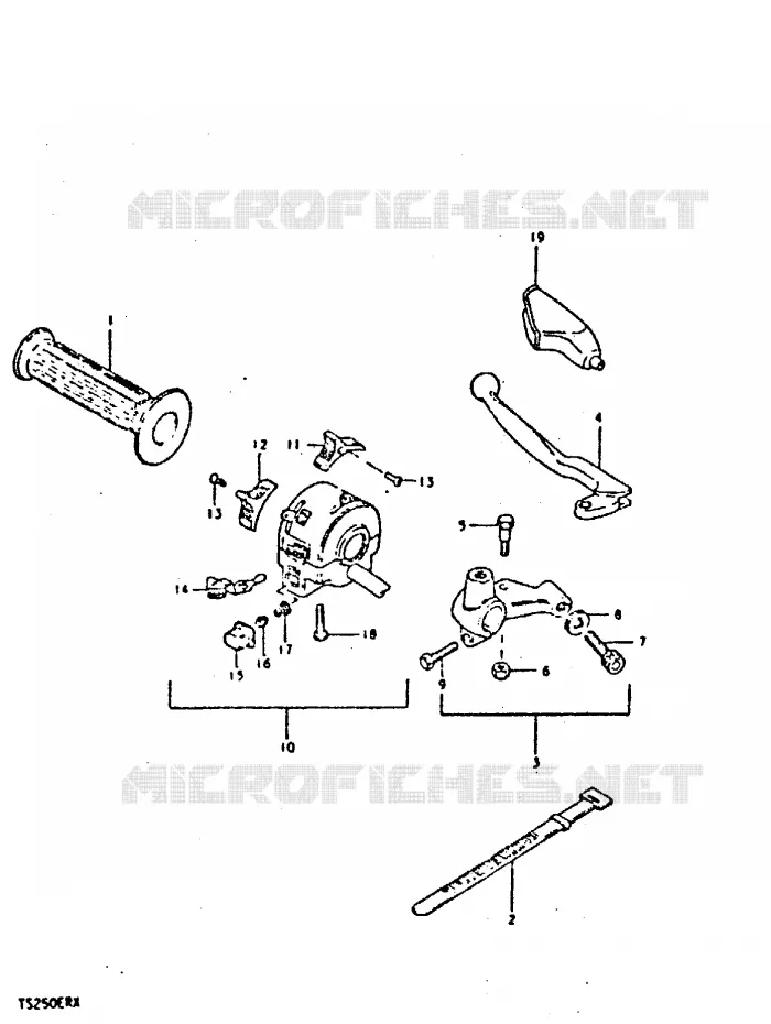 LEFT SWITCH - HANDGRIP (E22, E39) Suzuki MOTO 250 TS-ER 1996  TS250ERT(T/X)