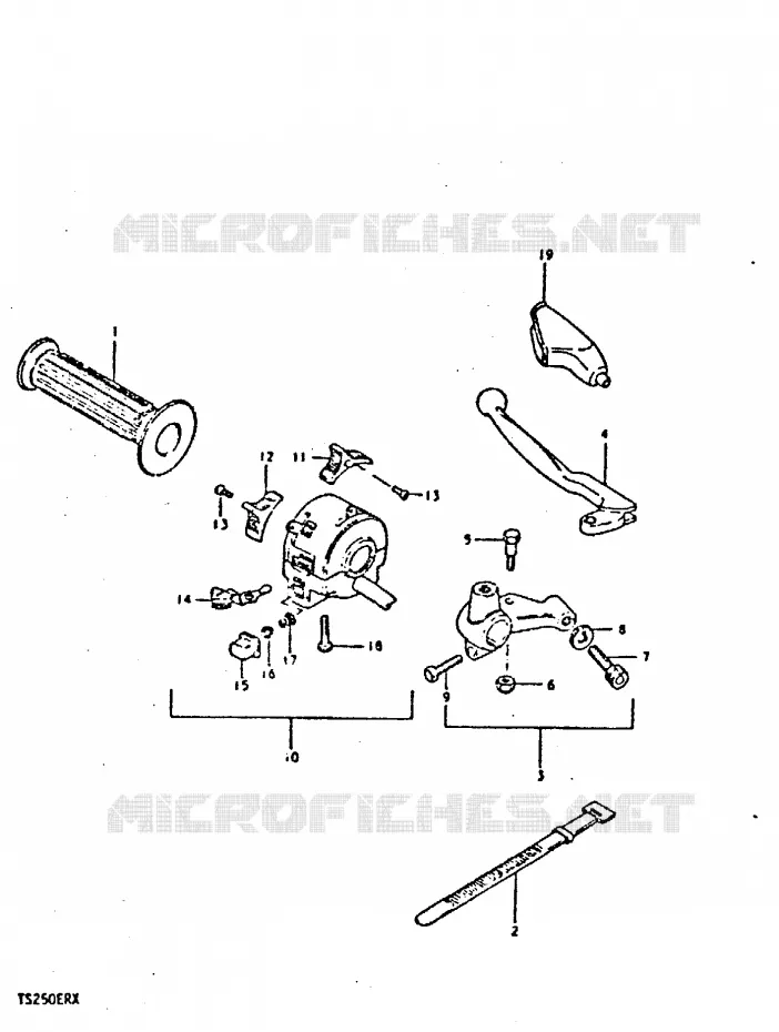 LEFT SWITCH - HANDGRIP Suzuki MOTO 250 TS-ER 1999  TS250ERX(T/X)