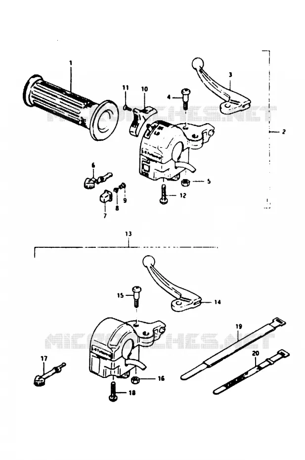 LEFT SWITCH - HANDGRIP Suzuki MOTO 50 TS-ER 1982  TS50ERKDZ(Z/D)