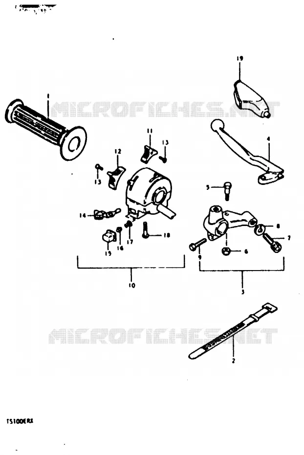 LEFT SWITCH - HANDGRIP (TS100ERX) Suzuki MOTO 100 TS-ER 1999  TS100ERX(T/X)