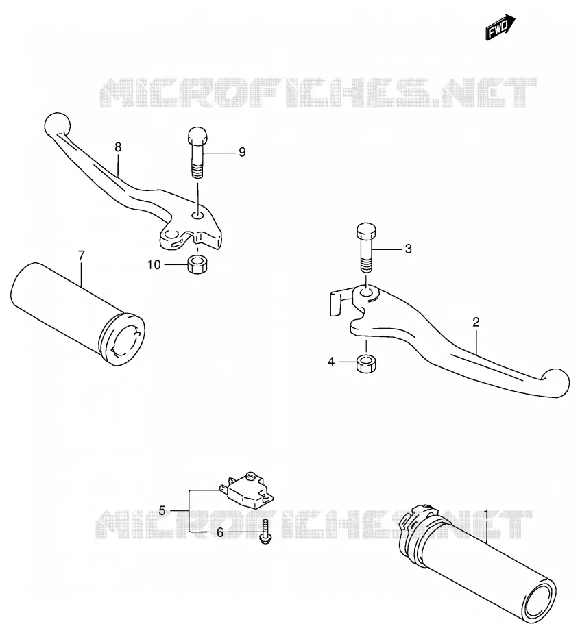 LEVERS - HANDGRIPS Suzuki MOTO 800 INTRUDER 1998  VS800GLW(E2)