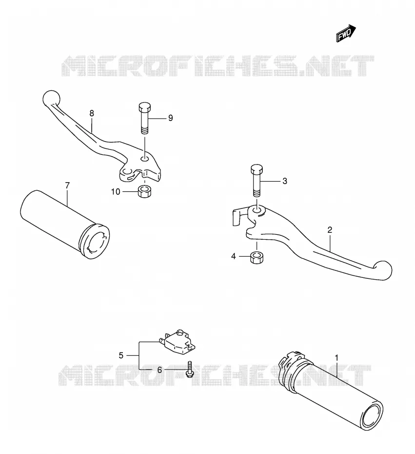 LEVERS - HANDGRIPS Suzuki MOTO 800 INTRUDER 2002  VS800GLK2(E22)