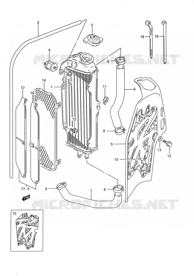 RADIATOR (MODEL R/S) Suzuki MOTO 80 RM 1990  RM80L(E28)