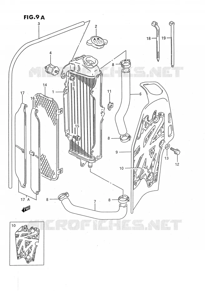 RADIATOR (MODEL R/S) Suzuki MOTO 80 RM 1993  RM80XP(E2)